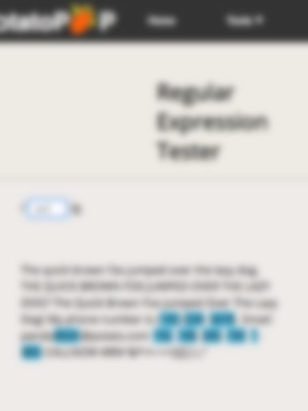 Regular Expressions Tester